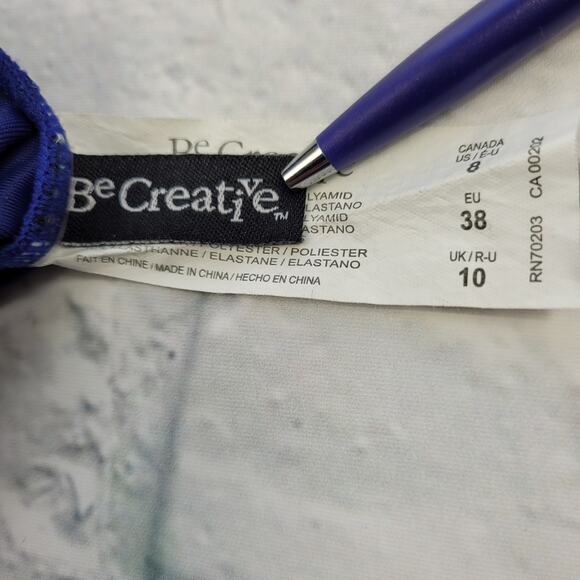 Be Creative Purple Ruched Tankini Top size 8 - Picture 4 of 7